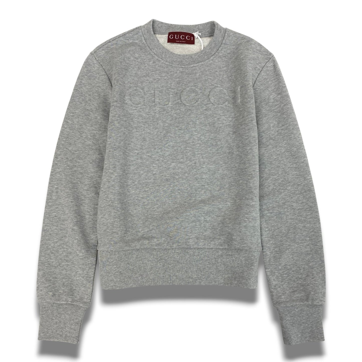 Ib23 《極美品》 GUCCI グッチ 2024 スウェットシャツ トレーナー コットンジャージー XS グレー コットン レディースta2