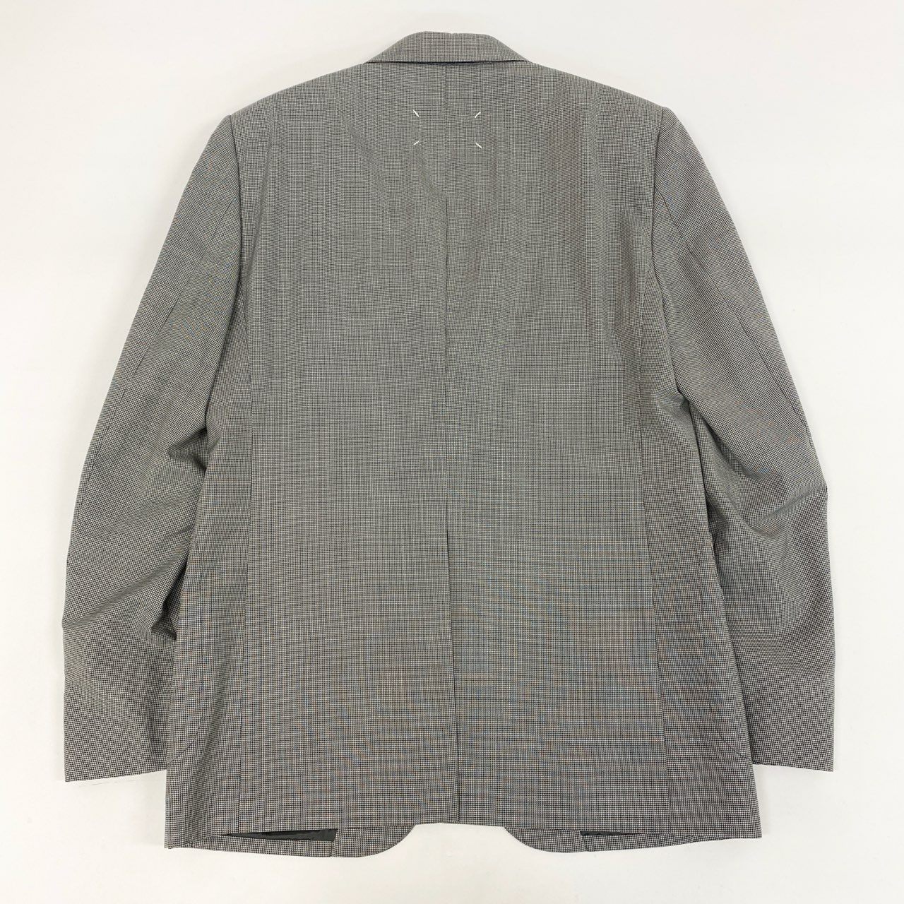 74i8 Maison Margiela メゾンマルジェラ 21SS 2B テーラードジャケット ブレザー 千鳥格子柄 イタリア製 S50BN0469 48 M-Lサイズ相当 グレー ウール メンズo07t