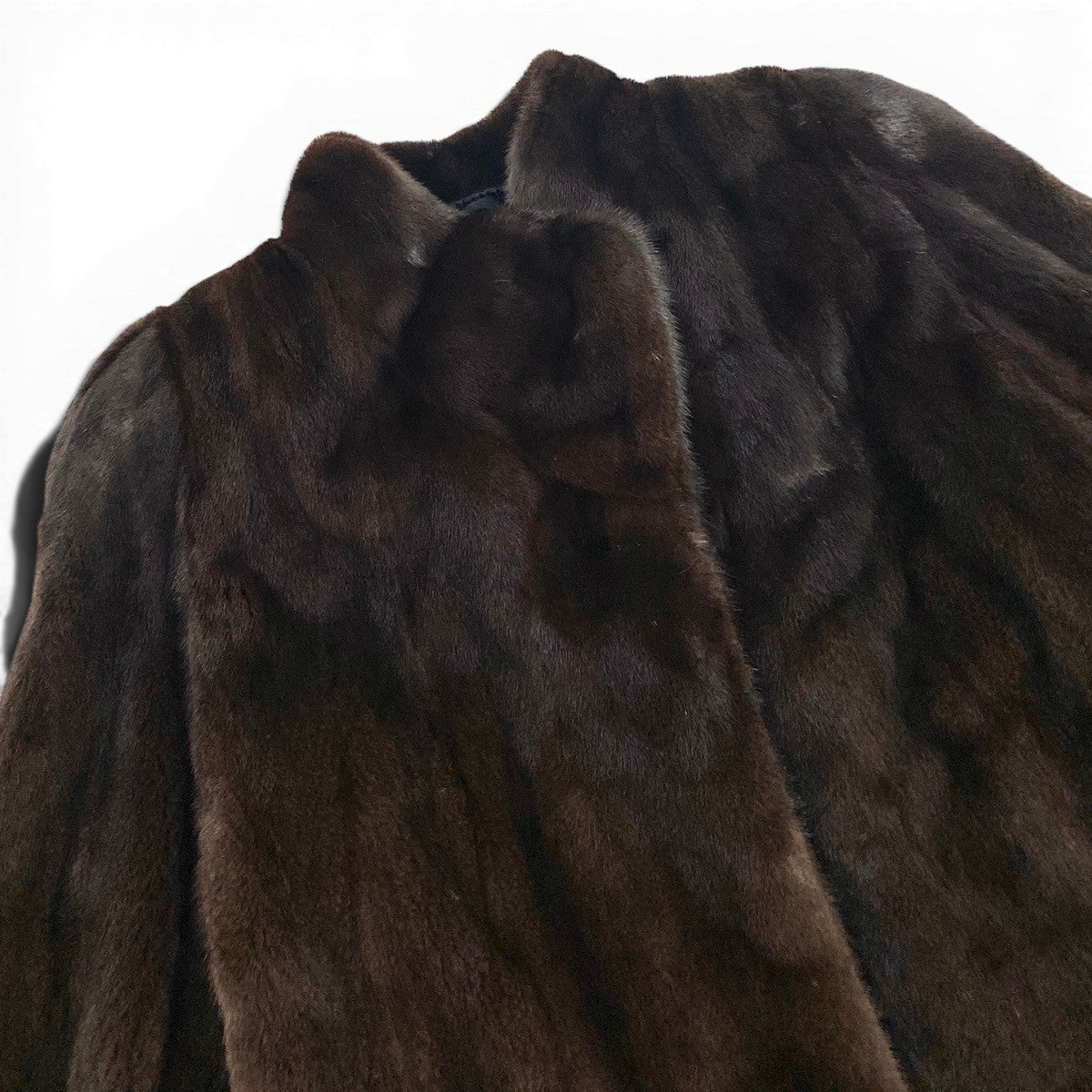 79f10 VALENTINO ヴァレンティノ 袖ボタン デミバフミンク ファーコート サイズF ブラウン 最高級本毛皮 Mink Fur Coatt18r