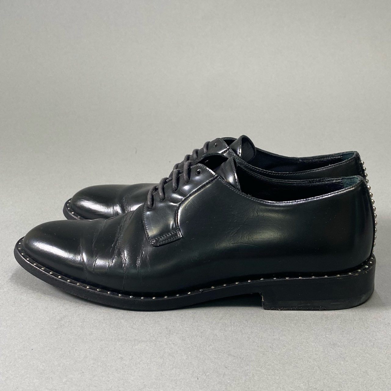 2i18 SAINT LAURENT PARIS サンローランパリ イタリア製 ディラン 20 ドレスシューズ レースアップ 革靴 36 ブラック レザー レディースk02i