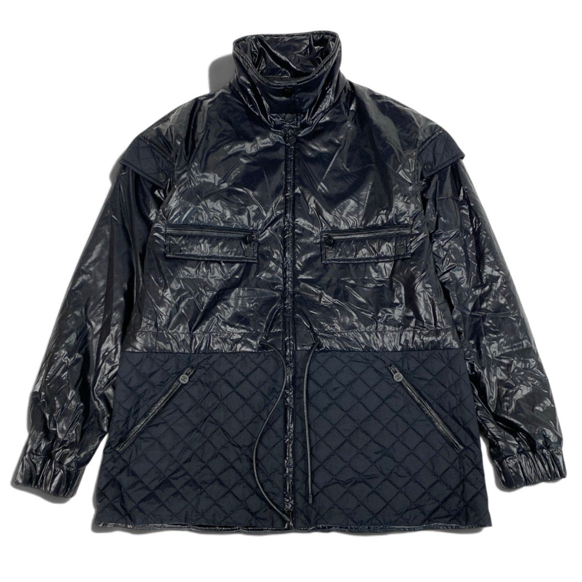 i22 CHANEL シャネル マトラッセ ナイロンジャケット Matelasse Nylon Jacket P44636 Size36 ブラックt18r