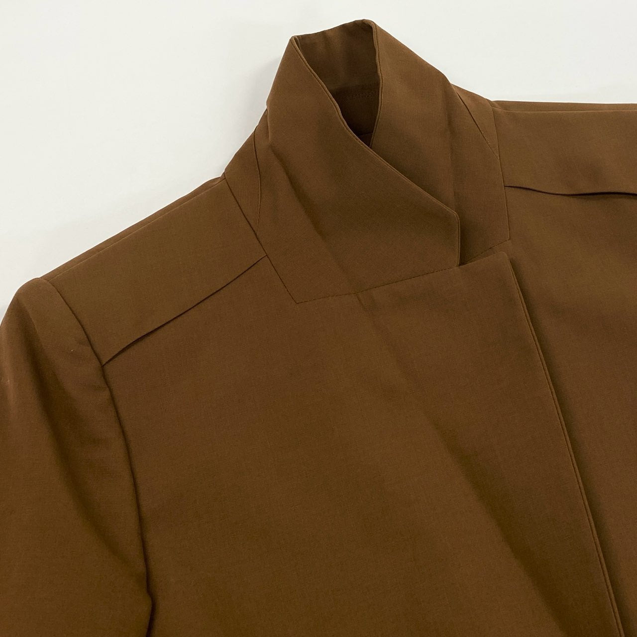 Ec6 Salvatore Ferragamo サルヴァトーレフェラガモ ハーフコート ジャケット ウエストリボン 金ロゴボタン レディース 女性服 イタリア製 44 キャメル コットン100％u02t