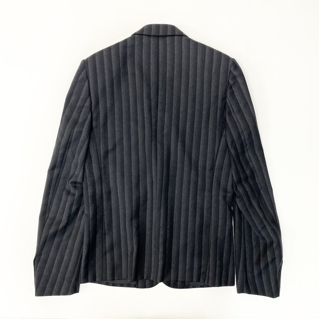 13f15 Dior HOMME ディオール オム 2004年AW エディ期 グラデーションストライプ テーラードジャケット サイズ46 ブラック グレー ウール100％ メンズ 紳士服u02t