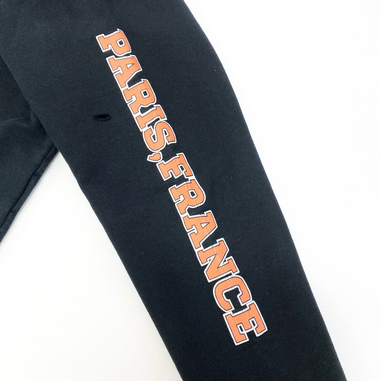 75c4 BALENCIAGA バレンシアガ プルオーバーフーディー パーカー BBロゴ スウェット ダメージ加工 Sサイズ ブラック コットン100％ ユニセックス メンズ レディースo07t