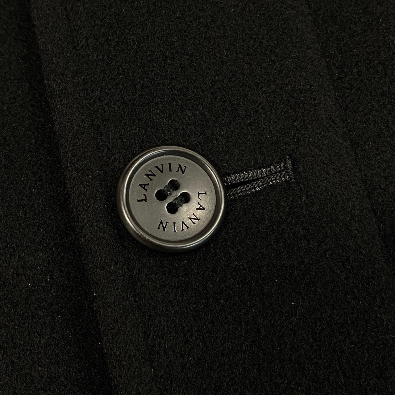 31L8 【美品】LANVIN CLASSIQUE ランバン クラシック カシミヤジャケット ショートコート アウター 48サイズ ブラック カシミヤ100％ メンズo07t