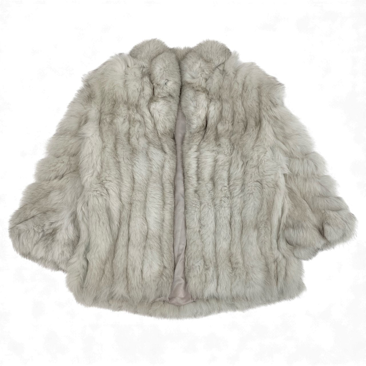 68L8 MACK GARRY SAGA FOX サガフォックス 銀サガ ブルーフォックス コート サイズF ホワイト 最高級本毛皮t18r