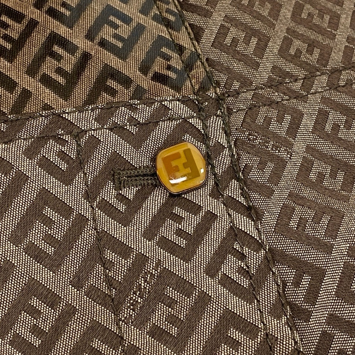 h17 【美品】FENDI フェンディ ジャケットコート ズッキーノ 42サイズ ブラウン  レディース 女性用k02i
