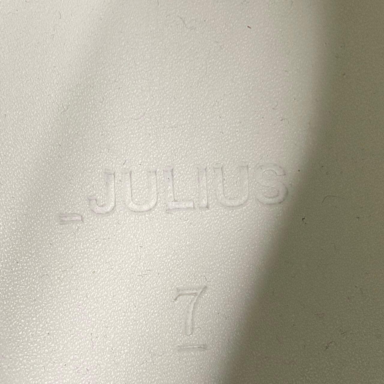 1f10 JULIUS ユリウス 17aw W TOE CUP SNEAKERS サイドジップ キャンバス 厚底 ハイカットスニーカー 597FWM1 サイズ3 ブラック ホワイト メンズ 紳士靴u02t