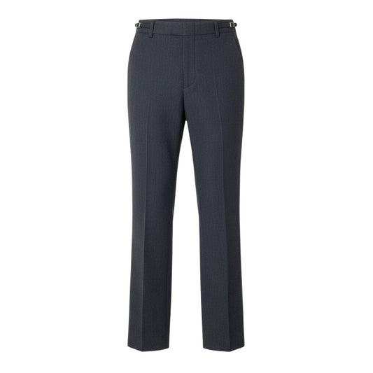 30j4 GUCCI グッチ 1998年 トムフォード期 スラックスパンツ ロゴ金具 サイドアジャスター 38サイズ グレー レディース 女性用u02t