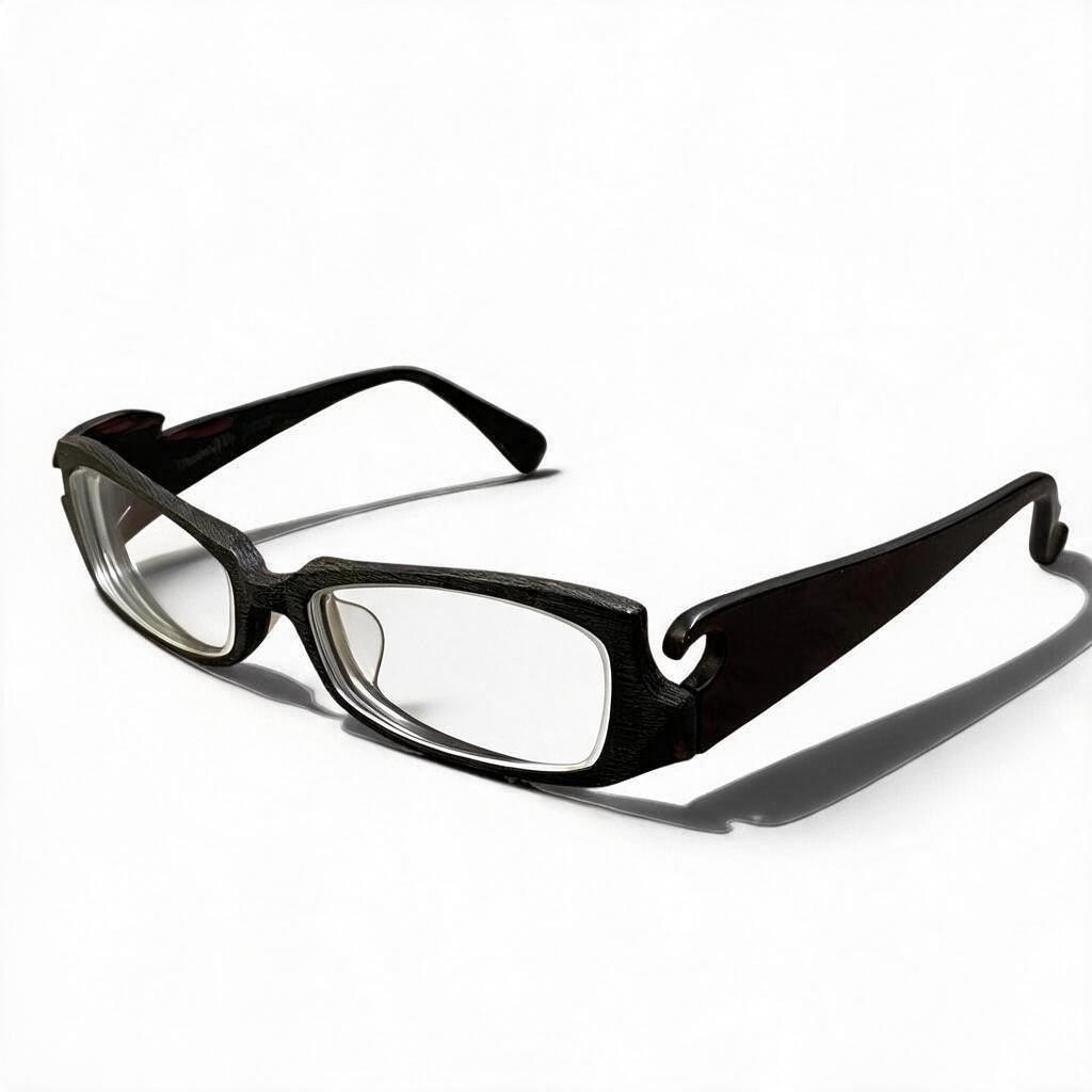 j2① MonkeyFlip モンキーフリップ EROTOMANIA 2012 メガネ アイウェア 木目調 ブラック メンズ 男性用u02t