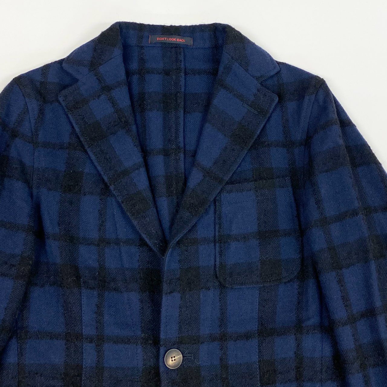 7L5【美品】THE GIGI ザジジ ANGIE MI テーラードジャケット シングルジャケット チェック柄 イタリア製 42サイズ ネイビー ブラック メンズu02t