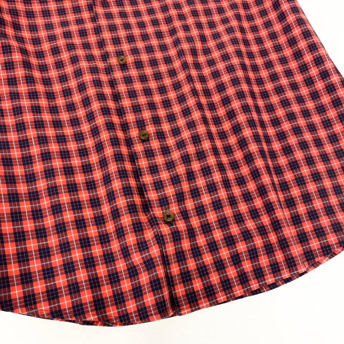 23e7 VivienneWestWood MAN ヴィヴィアンウエストウッドマン ロゴ刺繡 チェックシャツ 半袖シャツ サイズ50 レッド ネイビー コットン100％ メンズ 紳士服u02t