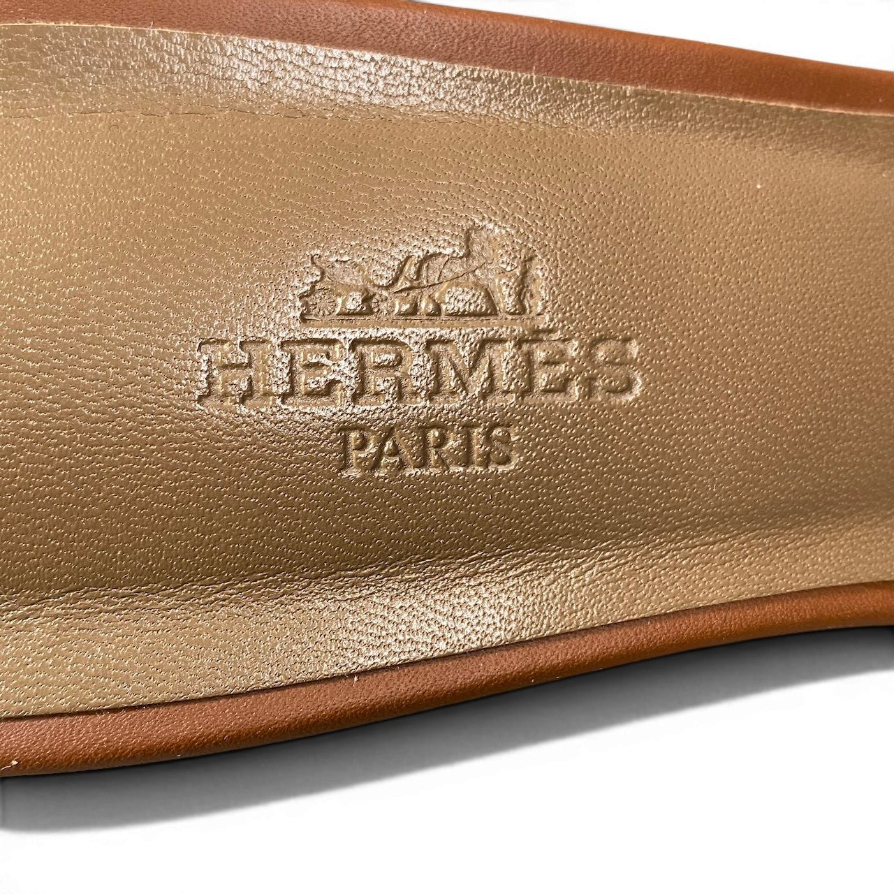 e18 【極美品】HERMES オアジス レザーサンダル イタリア製 39サイズ ブラウン レザー レディース 女性用k02i