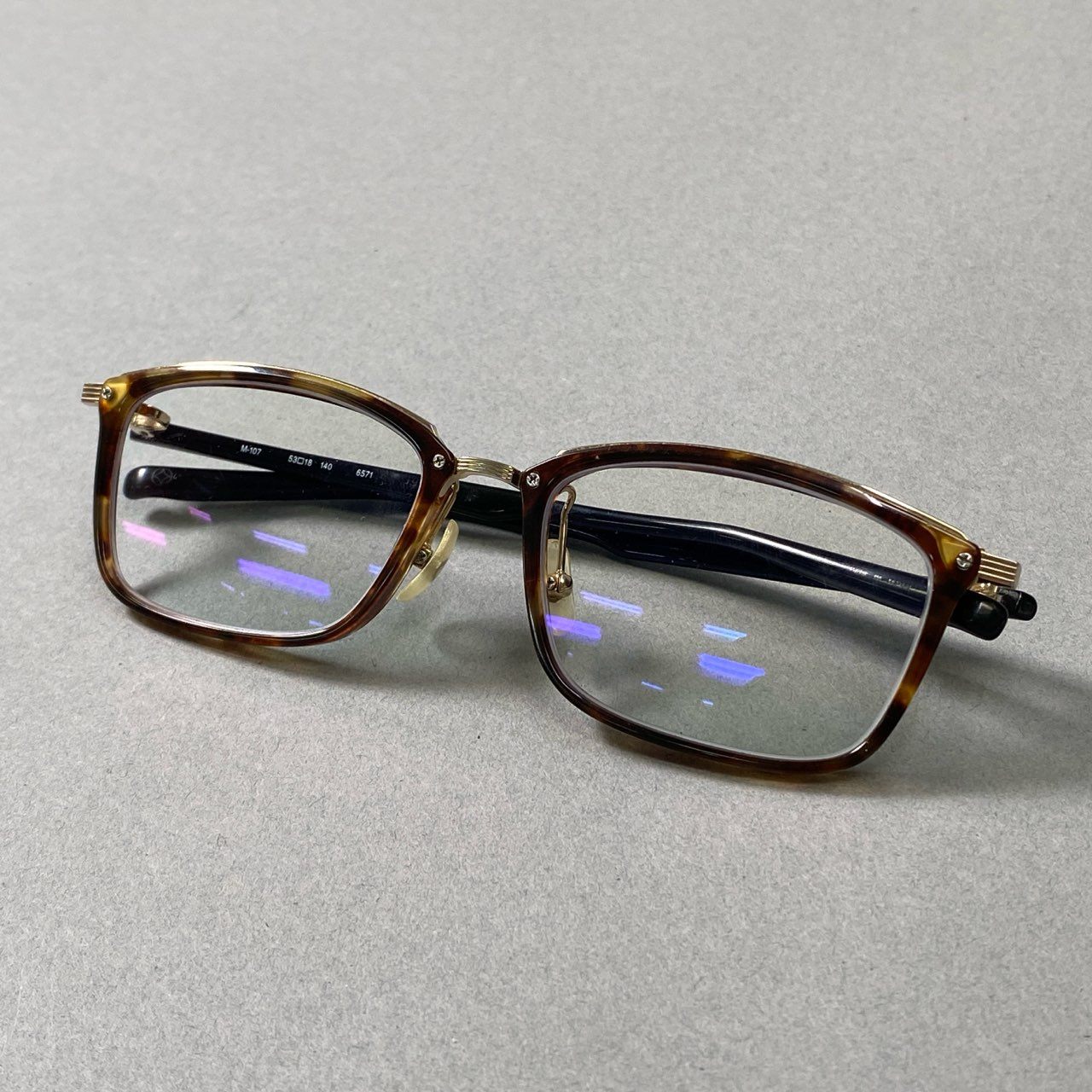 i13 999.9 フォーナインズ アスタリスクライン 眼鏡 メガネ M-107 53□18 140 6571 アンバーデミ ゴールド 最上級モデル アイウェアt18r