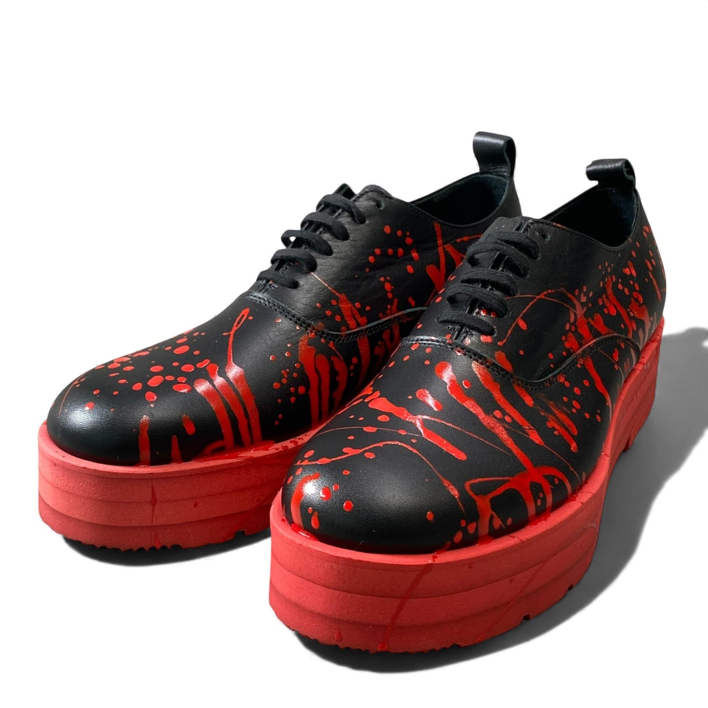 2L11 COMME des GARCONS HOMME PLUS コムデギャルソン オムプリュス 17SS KING IS NAKED 裸の王様 サイズ24 ペイント加工 革靴 レザーシューズk02i