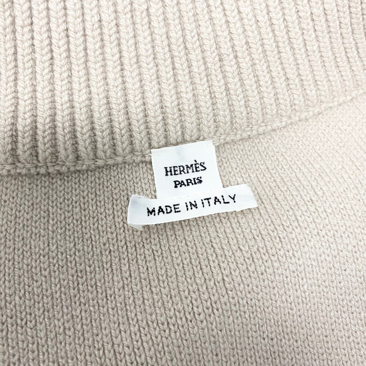 Ed24 HERMES エルメス 24~25AW カレイドスコープ エフェクト ジップジャケット 2way サイズ38 ベージュ レディースk02i