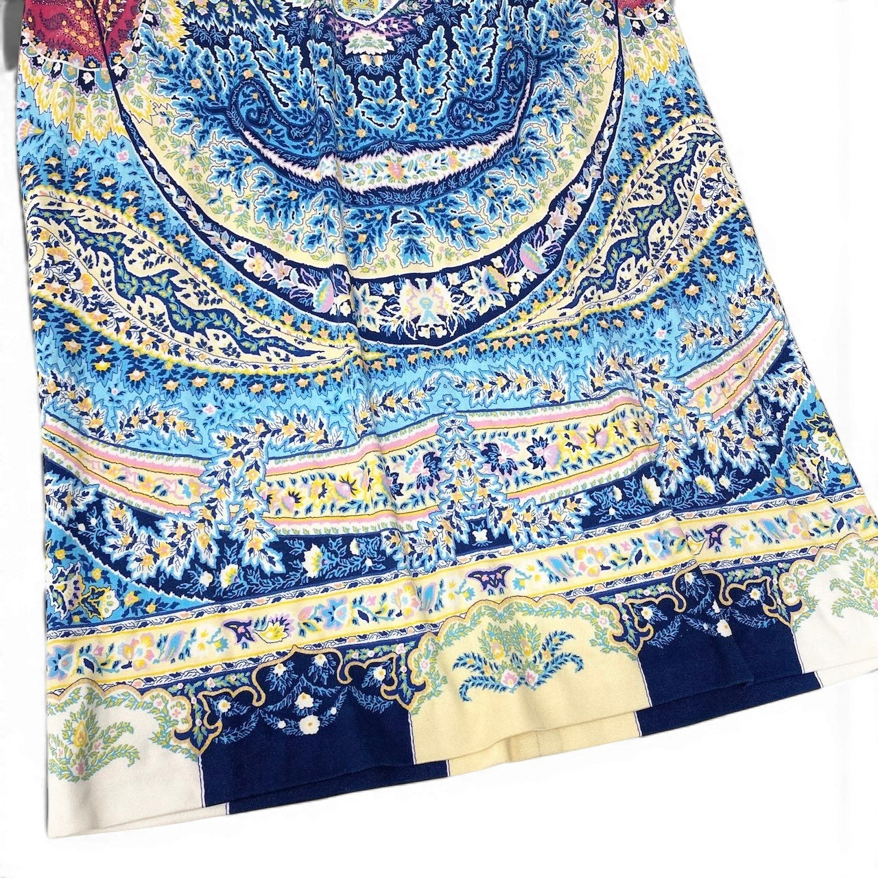 84e29 ETRO エトロ ショートスリーブ シルクワンピース ペイズリー柄 花柄プリント マルチカラー レディース 女性服o07t