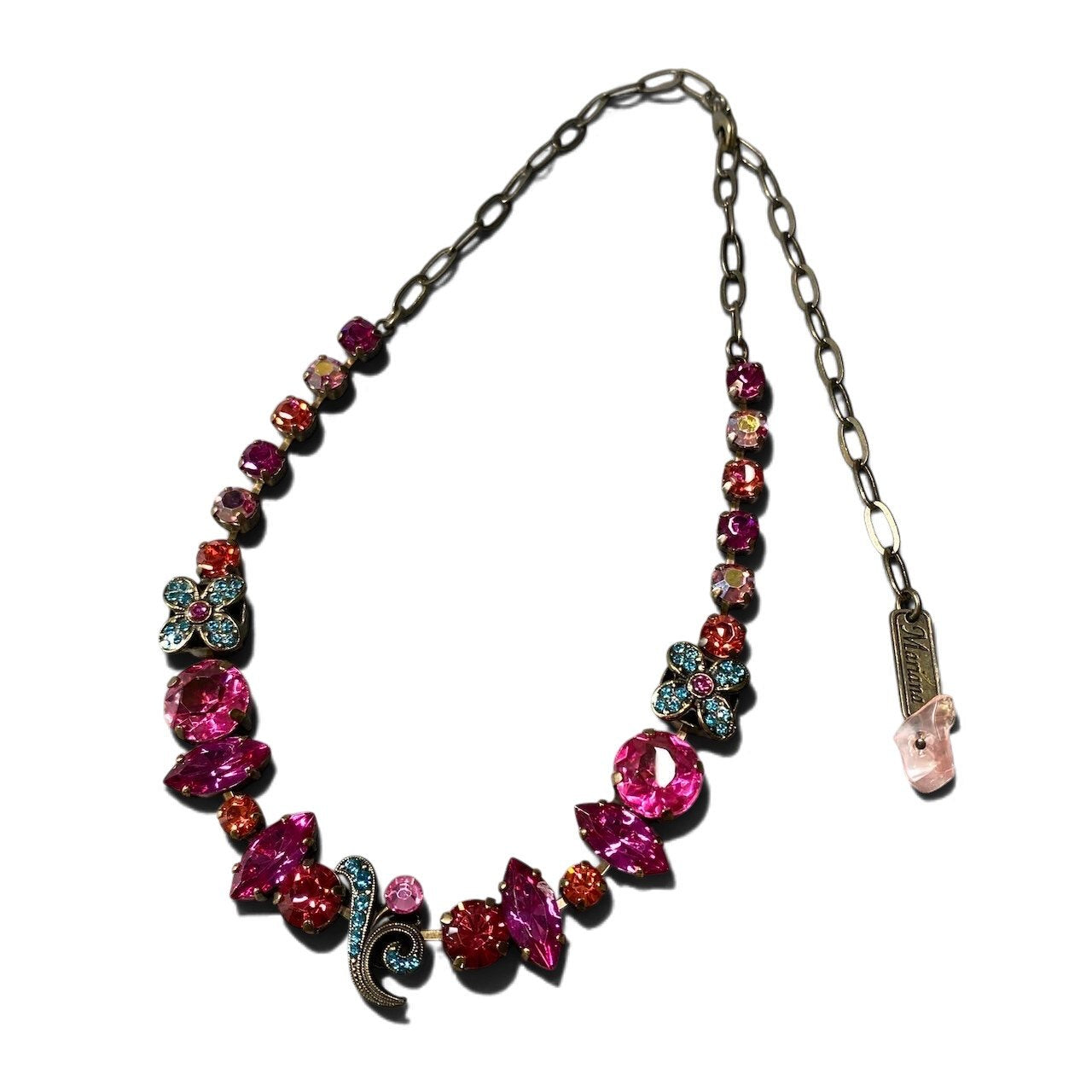 h11 ④ 《美品》 Mariana マリアナ 天然石 × クリスタル ビジュー ピンク アクセサリー ジュエリー アンティークt18r