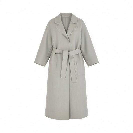 2L12 ADORE アドーア ライトリバーコート ロングコート ベルテッドコート 36 グレージュ レディース アウターu02t