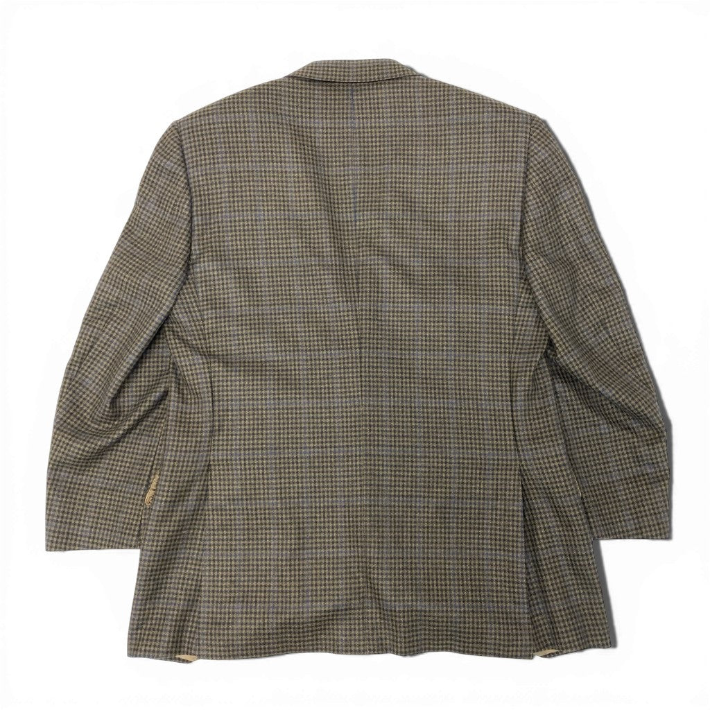 13l27 Ravazzolo ラヴァッツォーロ ロロピアーナ生地 テーラードジャケット カシミヤジャケット チェック柄 メンズ 紳士服 46 ブラウン系 カシミア100％o07t
