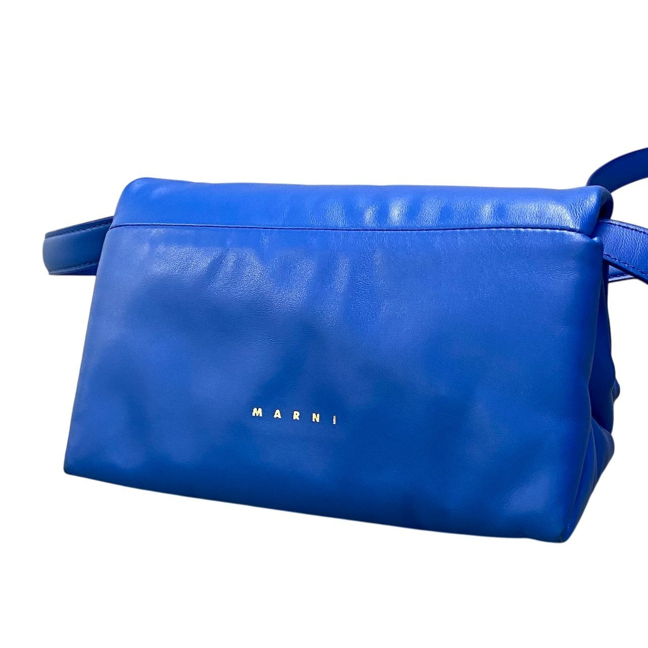 Ge16 MARNI マルニ ショルダーバッグ 3WAY PRISMA SMALL BAG ブルー レザー レディース 女性用k02i