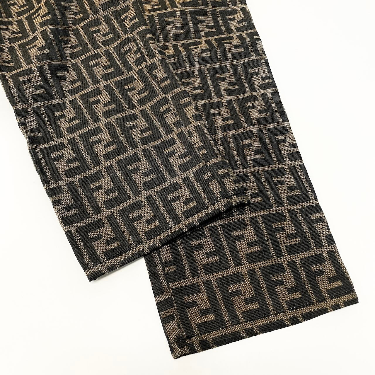 Mc30  FENDI フェンディ ズッカ柄 ロングパンツ テーパードパンツ 総柄 サイズ29 ベージュ系 メンズ 紳士服u02t