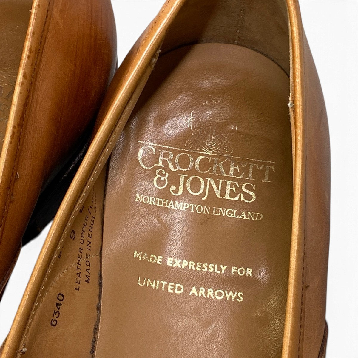 3j14 Crockett&Jones クロケット&ジョーンズ ユナイテッドアローズ別注 SONNING キルトローファー 6340 9E キャメル レザー メンズ 紳士靴o07t