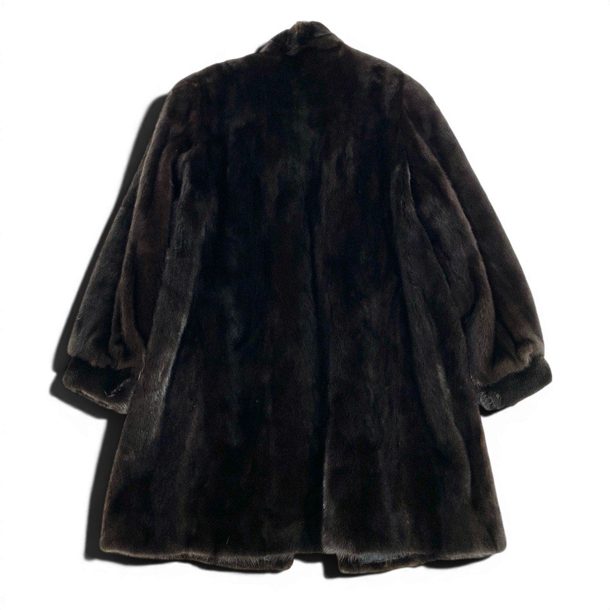 52f10 BLACK GLAMA ブラックグラマ ダークミンク ロングコート サイズF ブラックブラウン 最高級本毛皮 Mink Fur Long Coatt18r