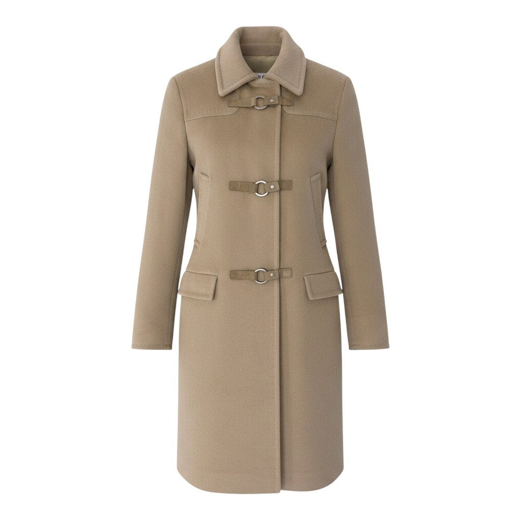 90g27 MARELLA マレーラ ダッフル風 ロングコート カシミヤブレンド サイズ42 ベージュ レディース 女性用u02t
