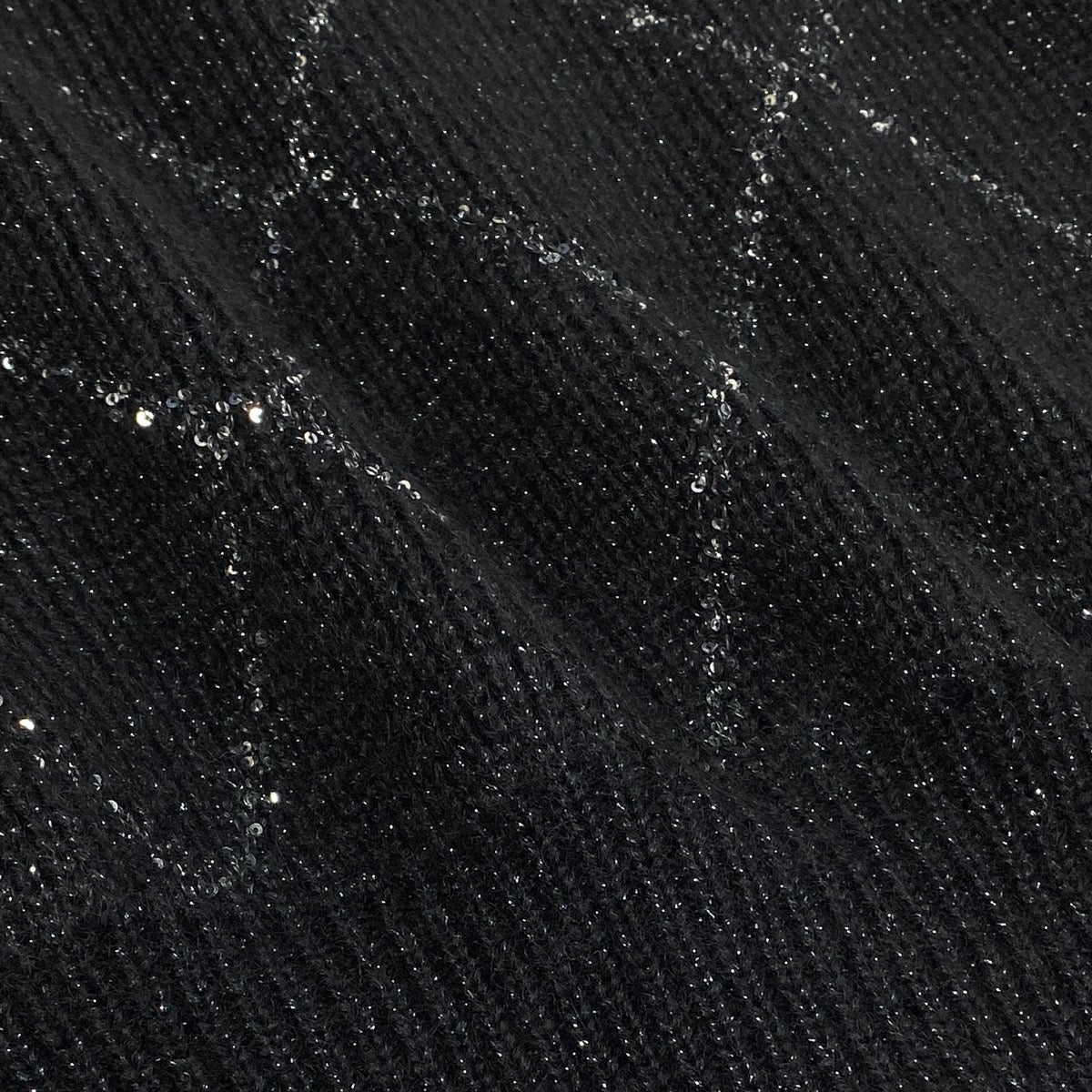 Ei4 【美品】 SAINT LAURENT サンローラン 2022FW スパンコール アーガイル ロングカーディガン サイズM ブラック レディースk02i