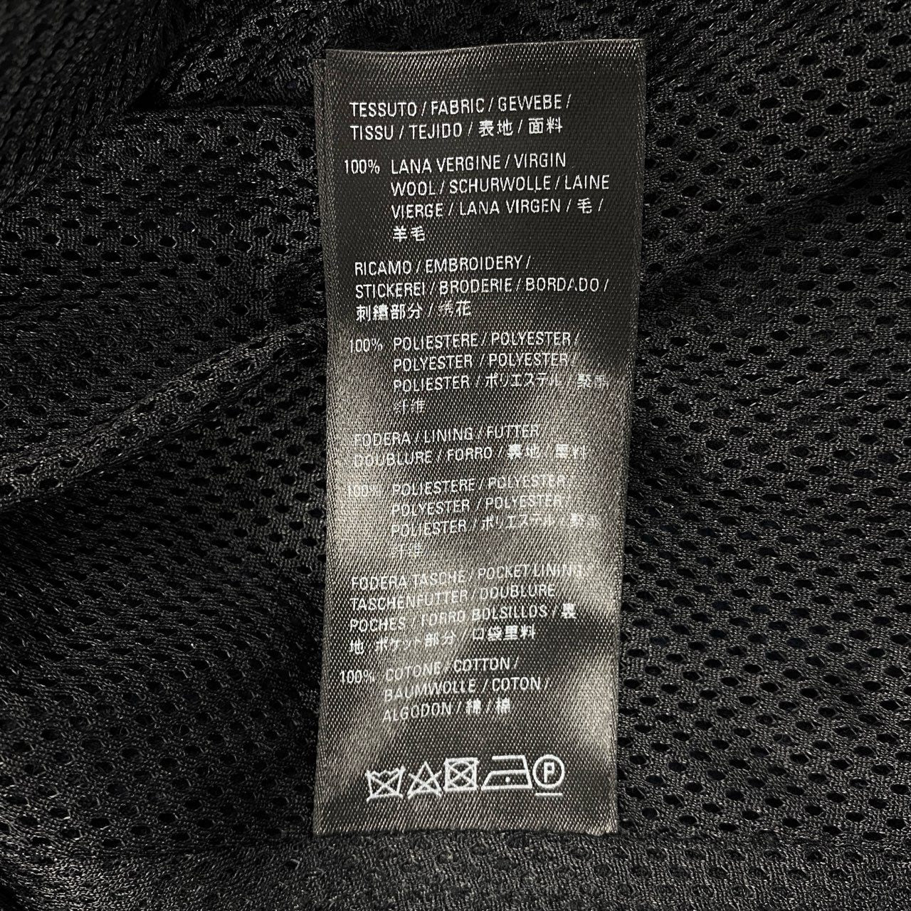24i25 BALENCIAGA バレンシアガ フリースジャケット ブルゾン ロゴ刺繍 チェック 675648 サイズ44 ブルー ブラック メンズu02t