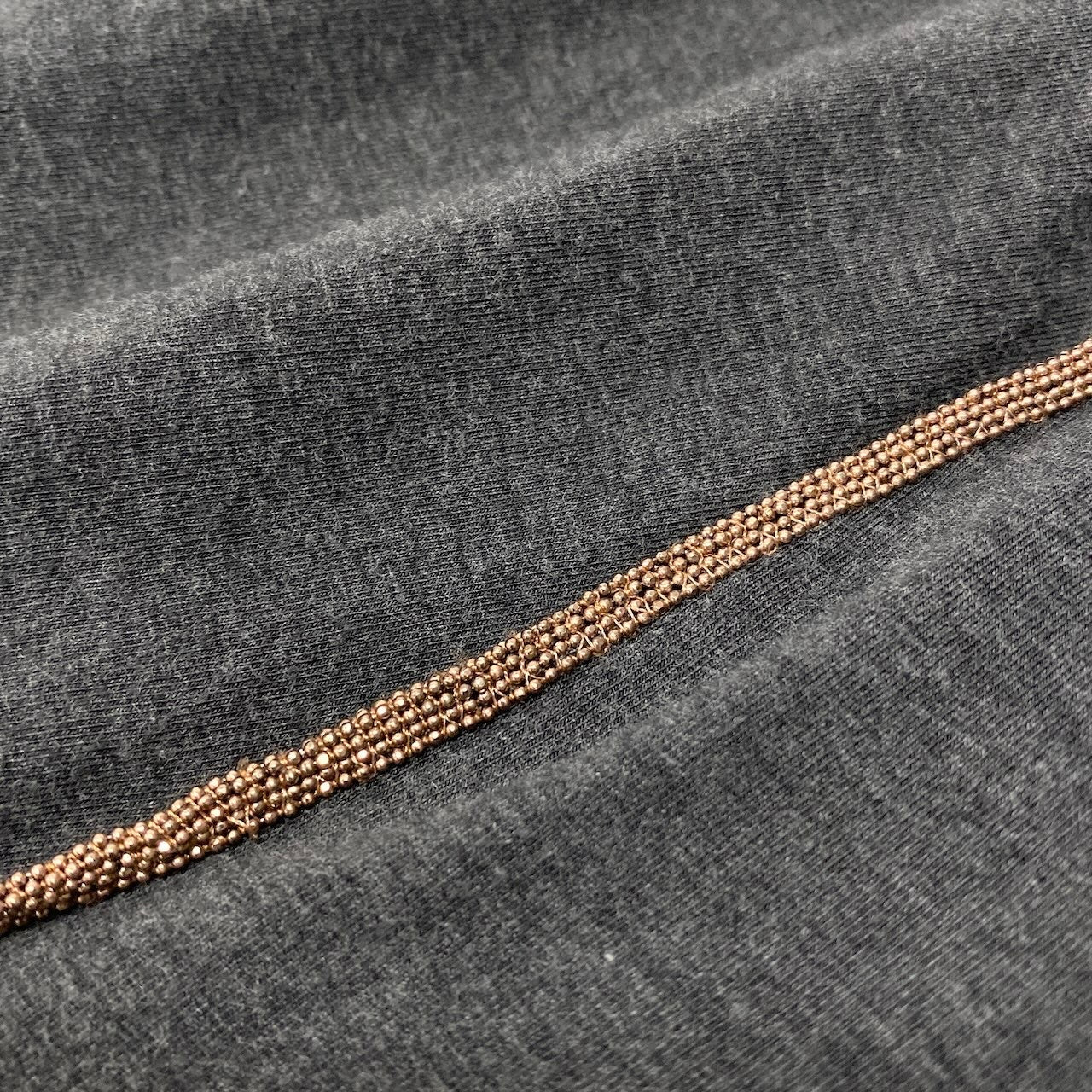 79c26 BRUNELLO CUCINELLI ブルネロクチネリ ノースリーブTシャツ ノースリーブカットソー ビーズ パイピング トップス Sサイズ グレー レディース 女性用u02t