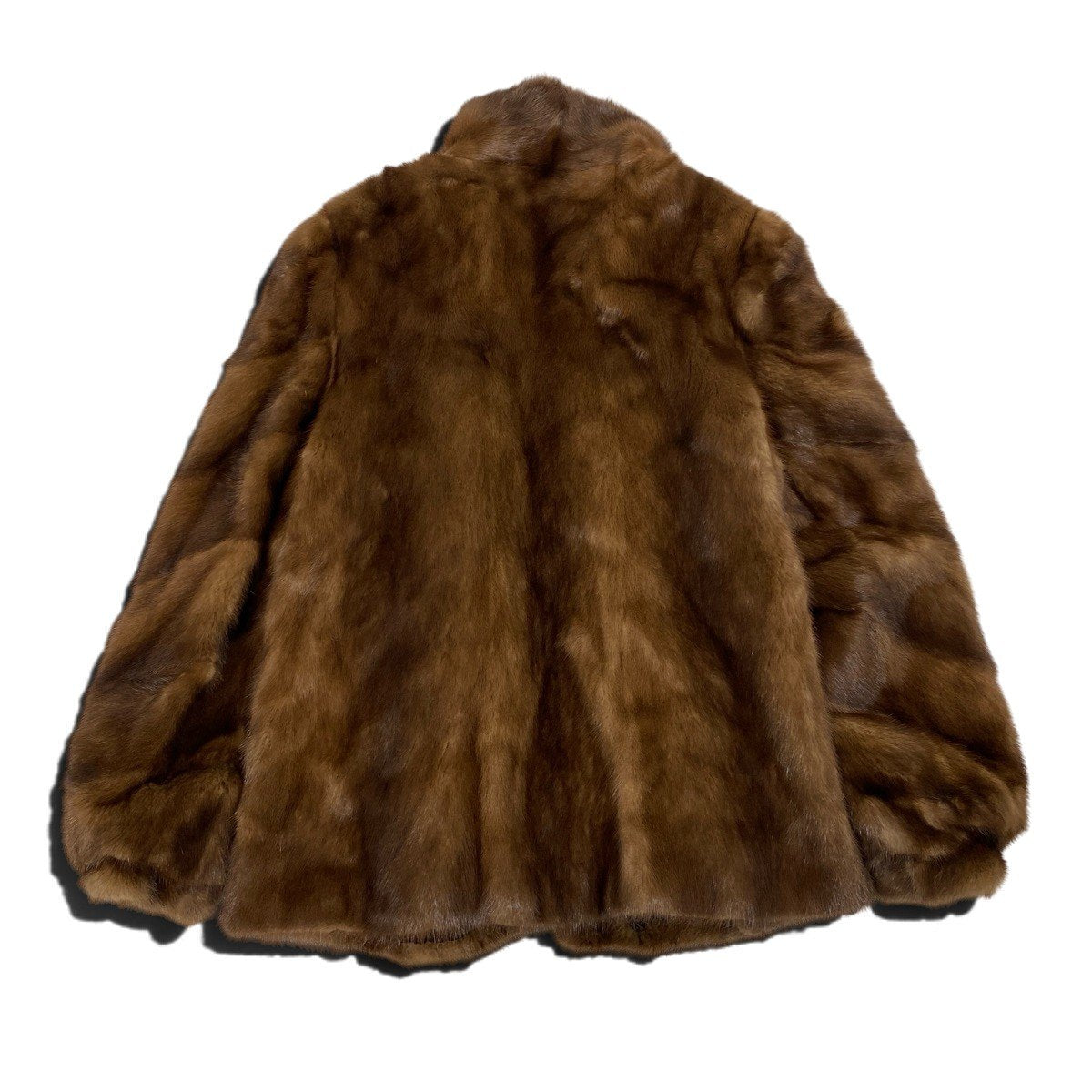 24j7 Very Good 袖段 デミバフミンク ファーコート サイズ13 ブラウン 本毛皮 Mink Fur Coat リアルファーt18r