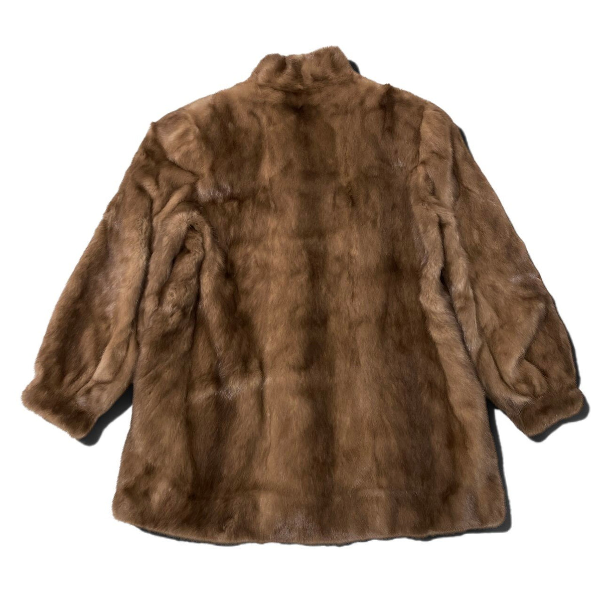 12i21 パステルミンク ファーコート サイズ15 ブラウン 本毛皮 Pastel Mink Fur Coat リアルファー タグ付t18r