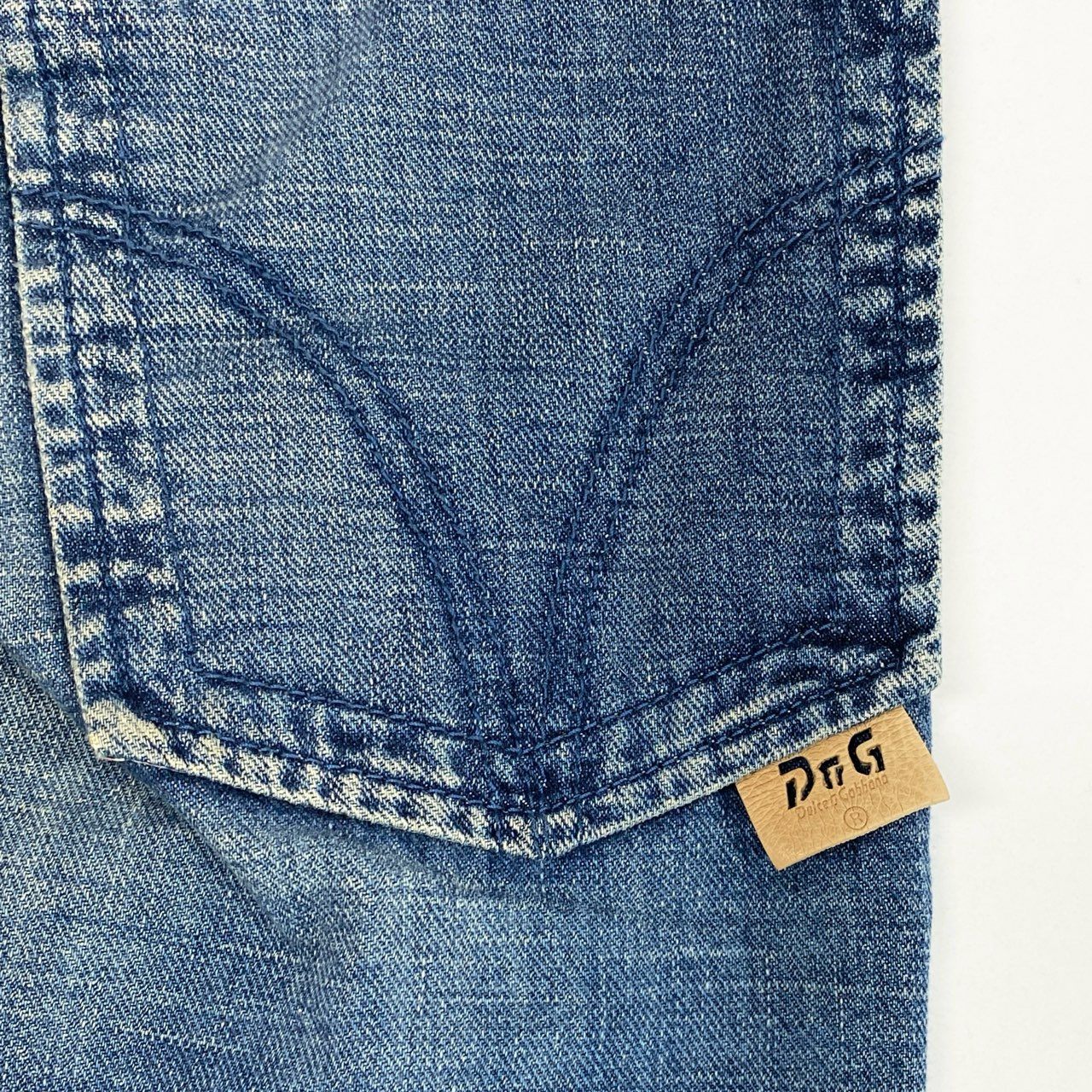 83L19 DOLCE&GABBANA ドルチェアンドガッパーナ 00`s vintage デニムパンツ ジーンズ TIGHT DENIM フロントポケット イタリア製 メンズ 紳士服 30 インディゴブルー コットン100％k02i