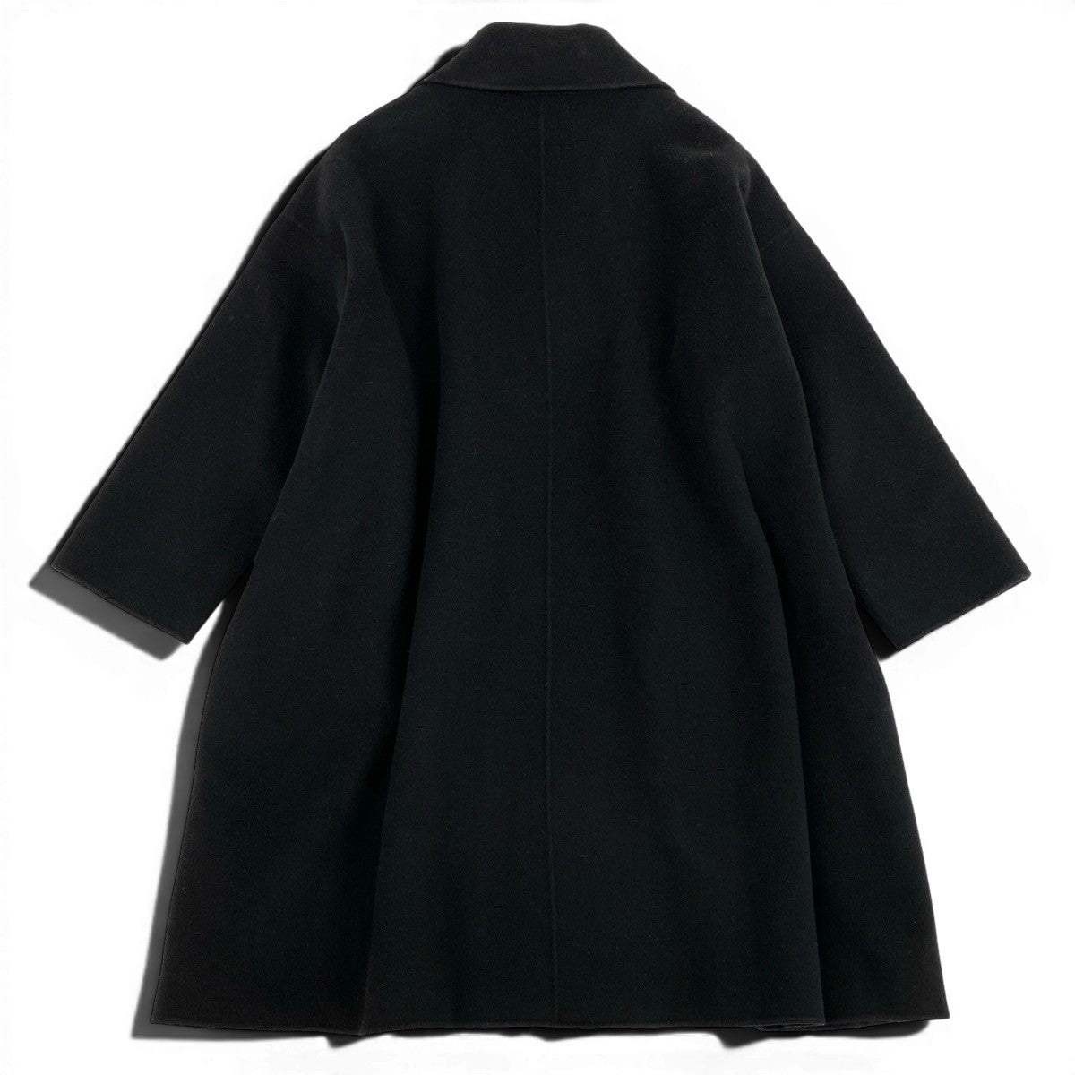 Af27 ISSEY MIYAKE Haat イッセイミヤケ ハート ダブルブレスト ロングコート HA93FA710 サイズ2 ブラック ウール100％ レディースo07t