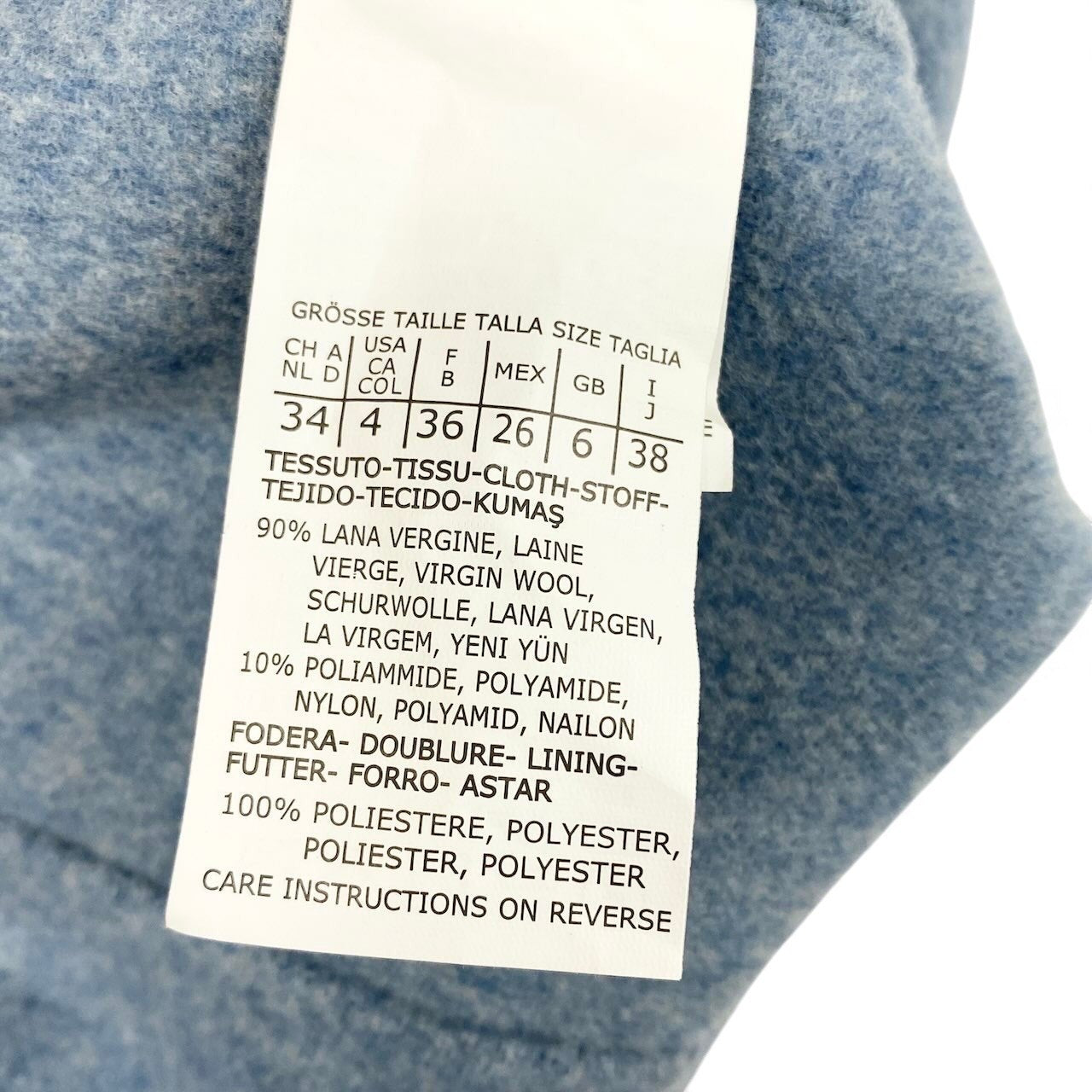 62i1 WEEKEND MaxMara ウィークエンド マックスマーラ クチートアマーノ テーラードジャケット ウールブレンド サイズ38 ブルー系 レディースu02t