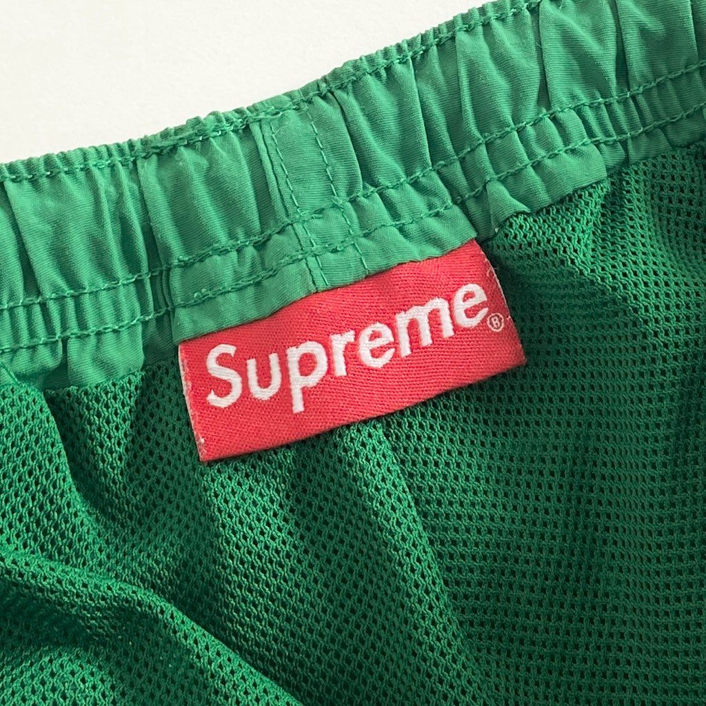 43g13 SUPREME シュプリーム 21SS WARM UP PANT ウォームアップ パンツ ボトムス Lサイズ グリーン ナイロン