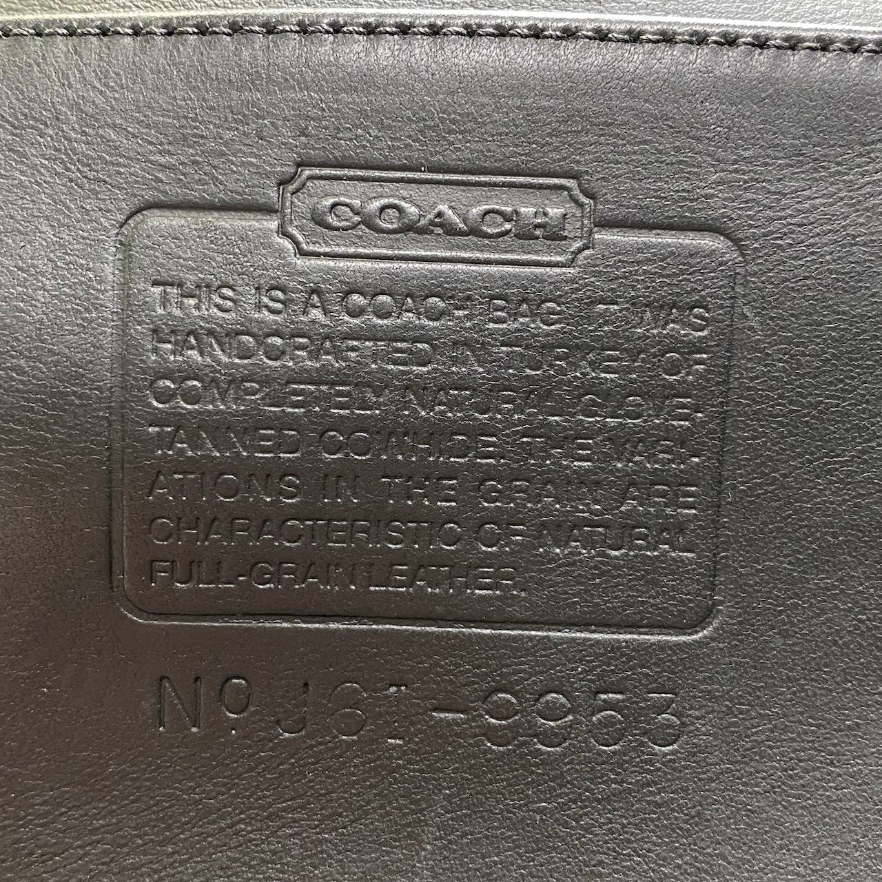 f12《美品》 COACH コーチ オールド レザー ショルダーバッグ Old Coach Shoulder Bag J6I / 9953 ブラック Vintage ヴィンテージt18r