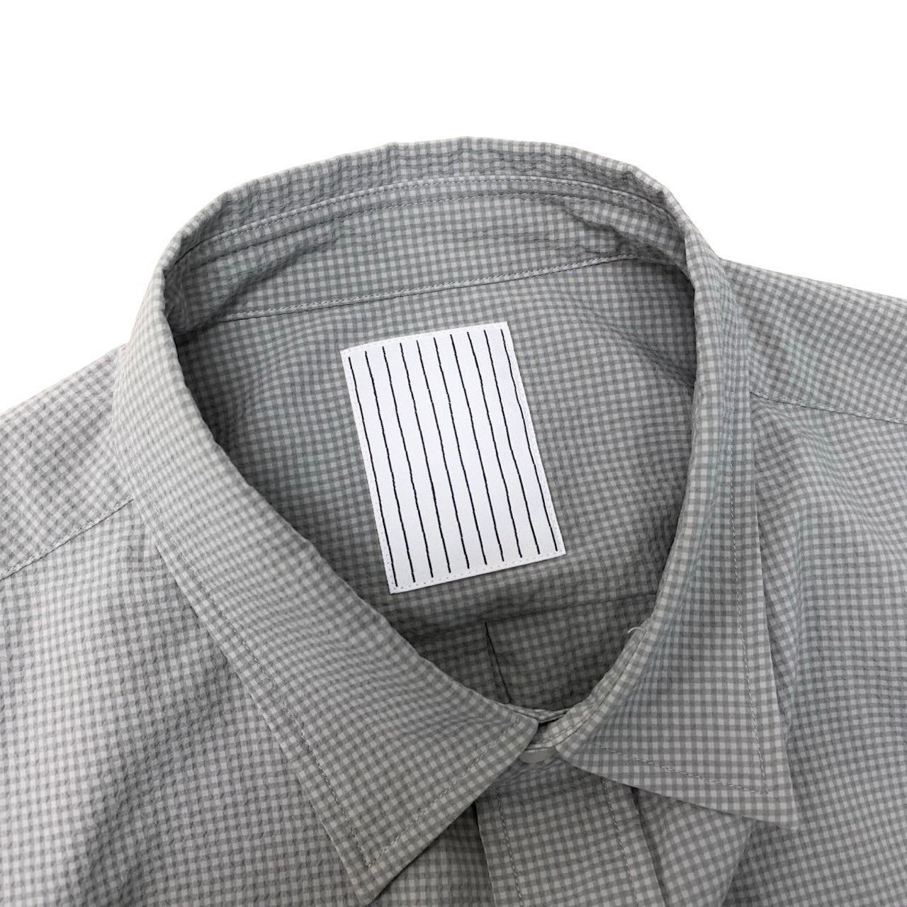 91h9 S.F.C エスエフシー STRIPES FOR CREATIVE ストライプフォークリイティブ ギンガムチェック スナップボタン半袖シャツ XXXXL グレー系 ポリエステル100％ メンズu02t
