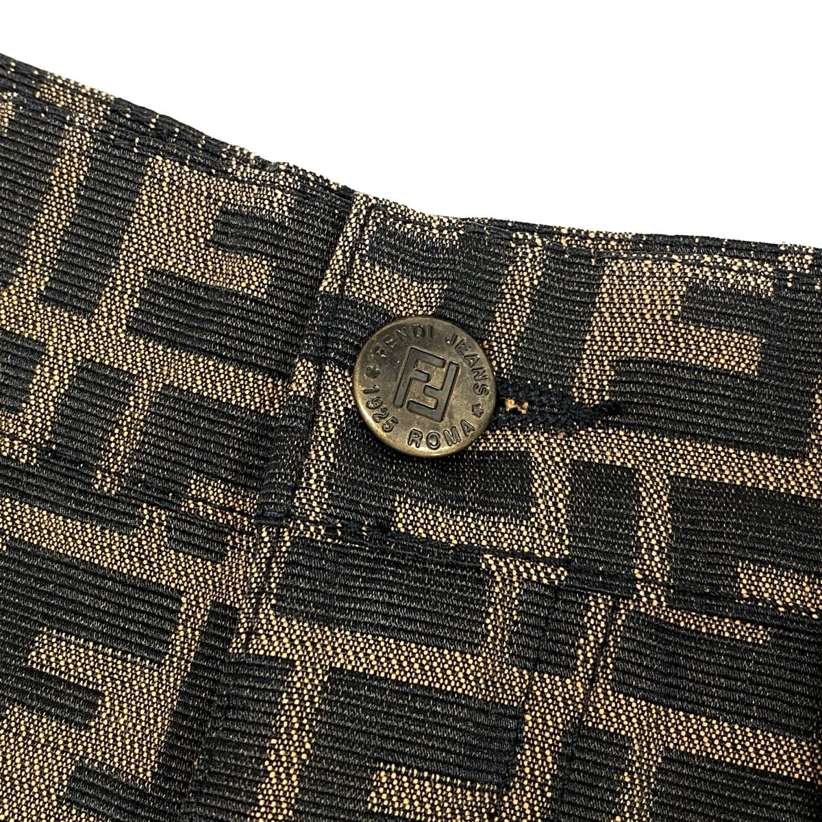 4h10 FENDI フェンディ ズッカ柄 タイトスカート ミニスカート  42 ブラウン レディースu02t