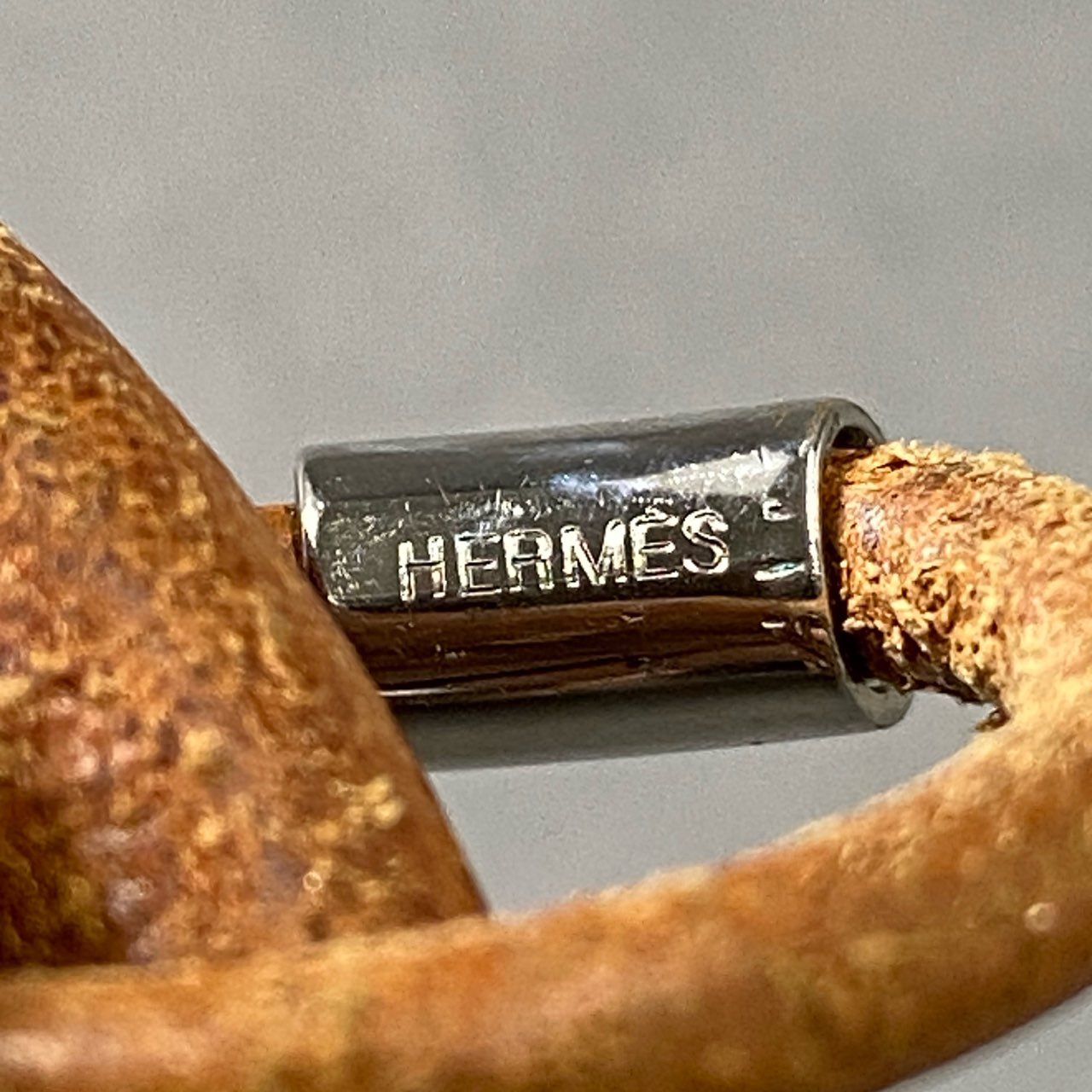 19f23 【2点セット】 HERMES エルメス ブレスレット × リング ブラウン レザー Leather Bracelet Ring アクセサリー バングル