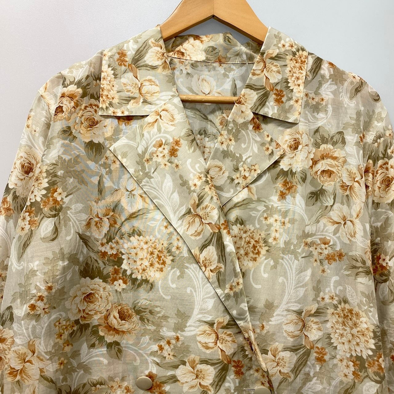 72e15 Christian Dior クリスチャンディオール フラワープリント ダブルブレストジャケット 半袖シャツ 2点セット 薄手 花柄 サイズL マルチカラー コットンシルク レディース 女性用u02t