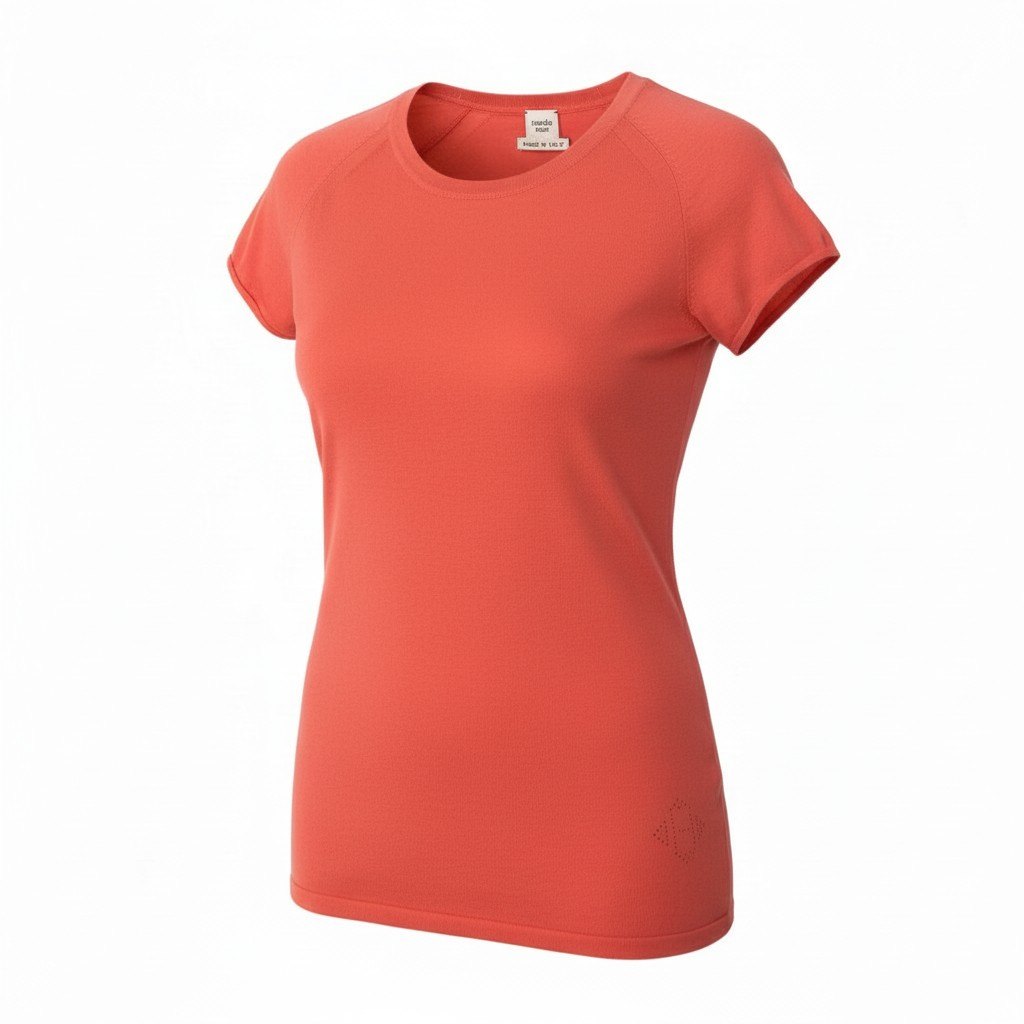 Ec5 HERMES エルメス Hロゴ コットンシルク 半袖ニット トップス サイズ36 コーラル レディースk02i