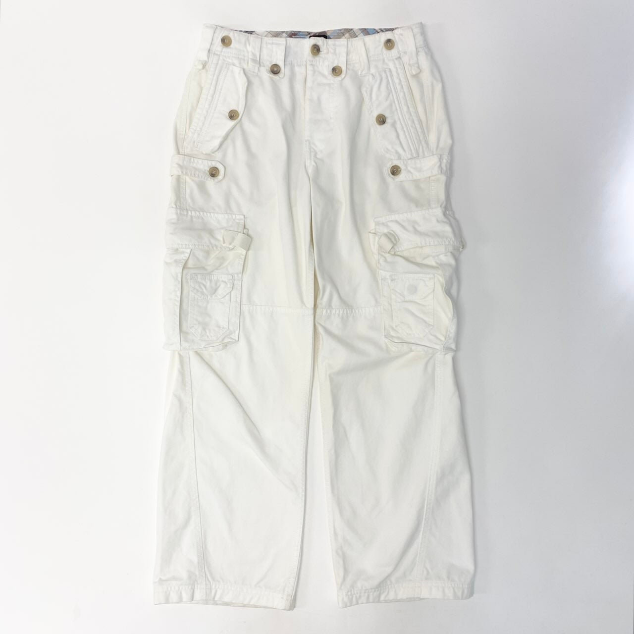 11c29 DOLCE&GABBANA ドルチェアンドガッパーナ 00`s Y2K vintage ギミックパンツ カーゴパンツ ボトムス メンズ 紳士服 イタリア製 44 ホワイトk02i