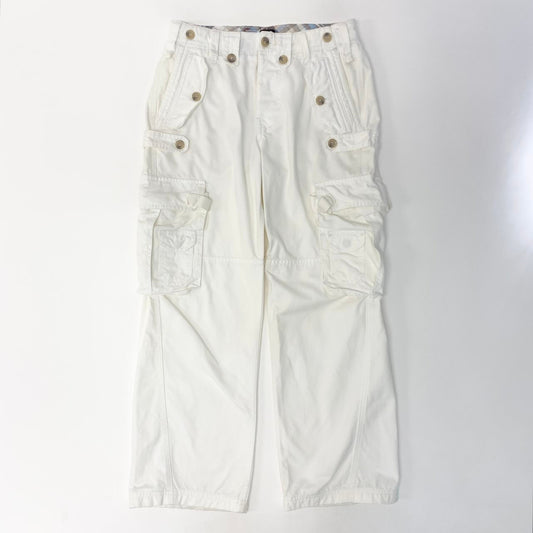 11c29 DOLCE&GABBANA ドルチェアンドガッパーナ 00`s Y2K vintage ギミックパンツ カーゴパンツ ボトムス メンズ 紳士服 イタリア製 44 ホワイトk02i
