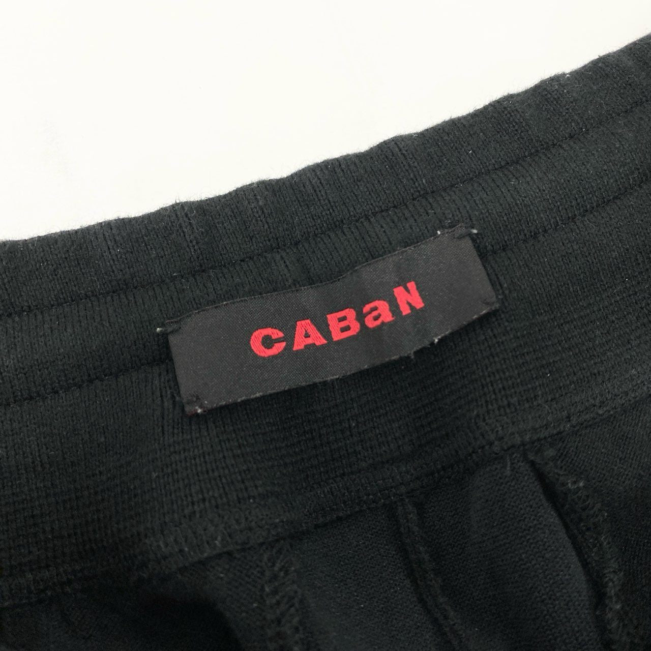 72j15 CABaN キャバン スウェットパンツ ニットパンツ コットン×カシミア 59-02-94-02013 XSサイズ ブラック メンズu02t