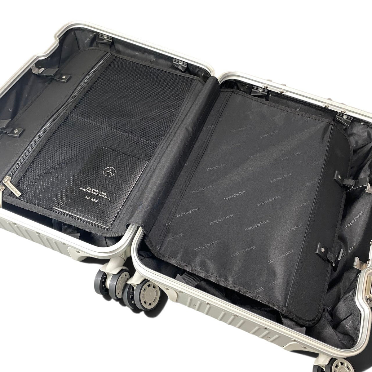 i19 【新品保管品】Mercedes-Benz メルセデスベンツ アルミ キャリーケース スーツケース 32L グレー メンズ レディース ユニセックスk02i