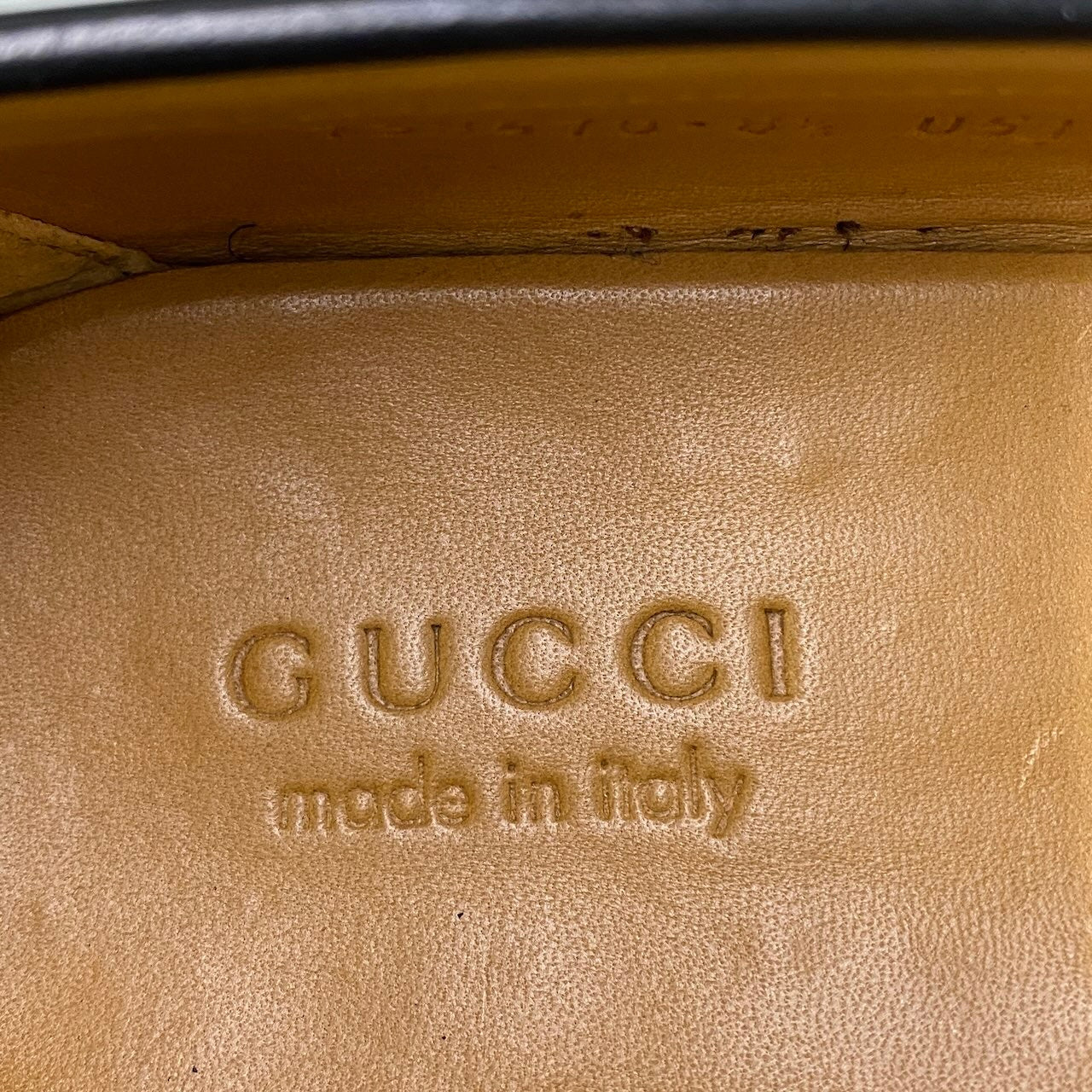 e4 GUCCI グッチ インターロッキング GGロゴ ローファー シューズ ドレスシューズ スリッポン 738470 8 1/2 ブラック レザー メンズo07t