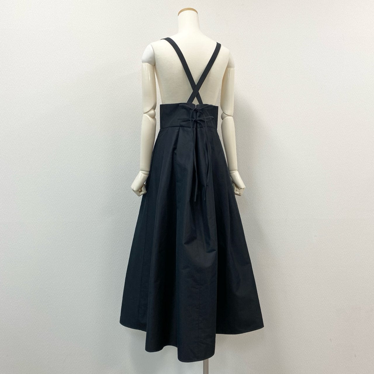 63i12 Drawer ドゥロワー コットンシルクストラップスカート 22AW フレアスカート プリーツ レディース 女性用 6524-299-1700 36 ブラック コットン シルクu02t